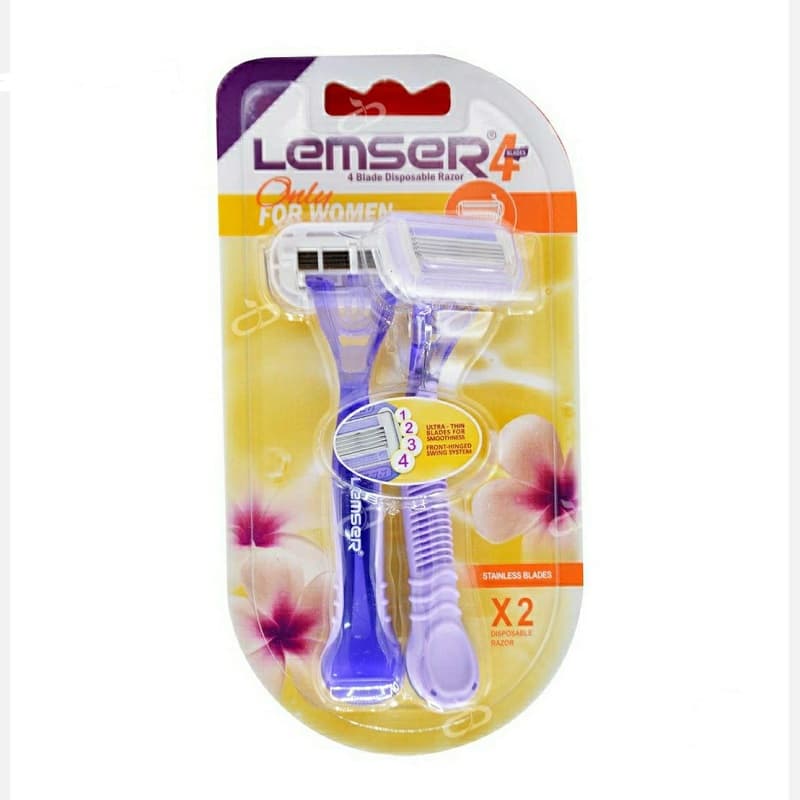 ژیلت تیغ اصلاح چهار لبه دو عددی لمسر