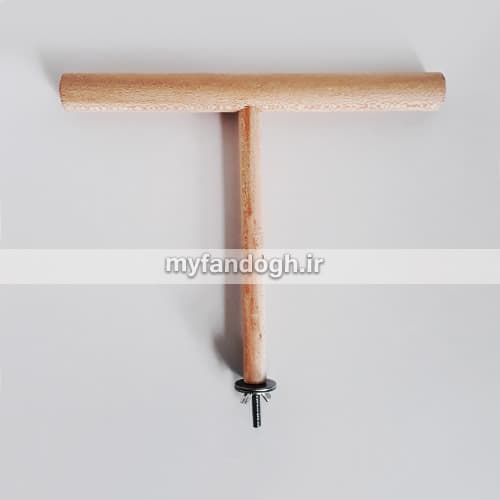استند تی T شکل تمام چوب — تصویر ۲