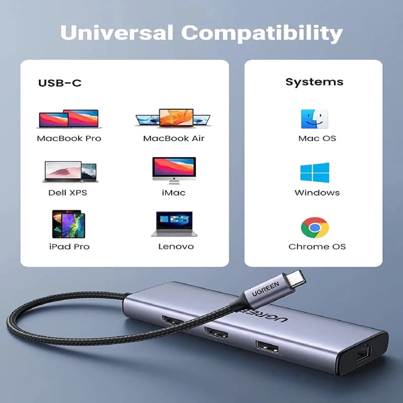 هاب 9 پورت USB-C یوگرین مدل CM490 کد 90119 — تصویر ۵