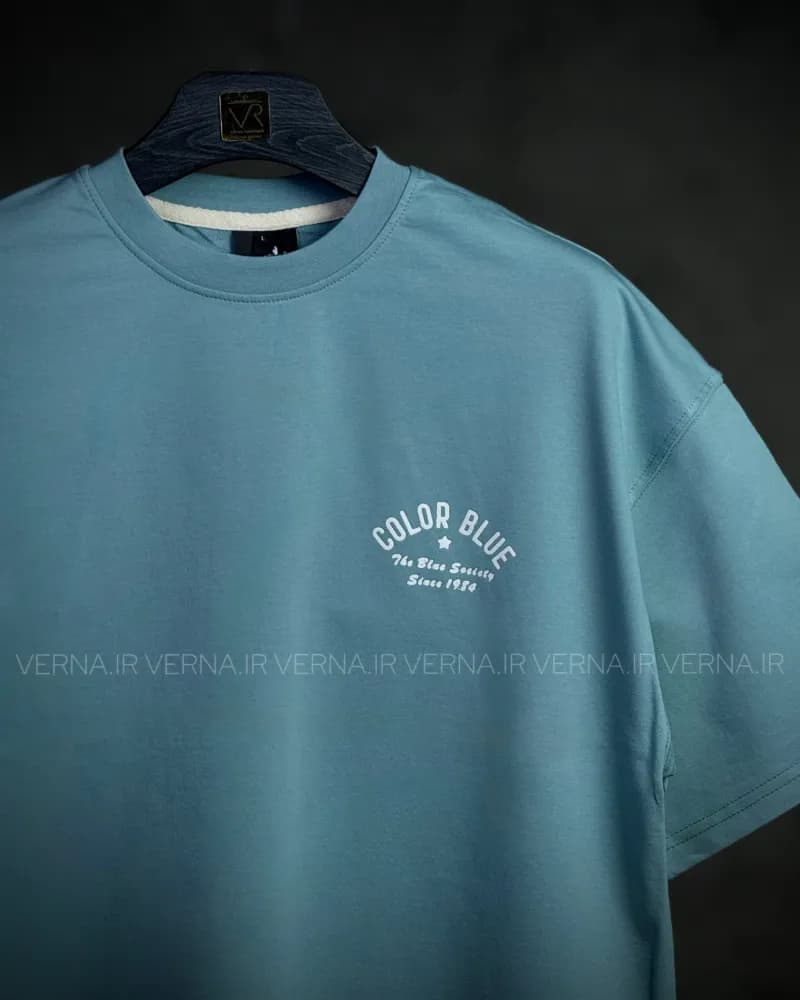 تیشرت مردانه باکسی COLOR BLUE — تصویر ۳