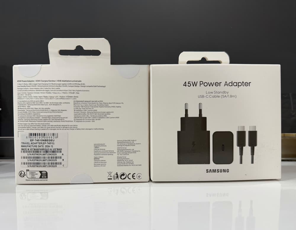 شارژر 45 وات سامسونگ مدل EP-T4510 Low Standby با کابل تایپ سی – بسته 10 عددی — تصویر ۲
