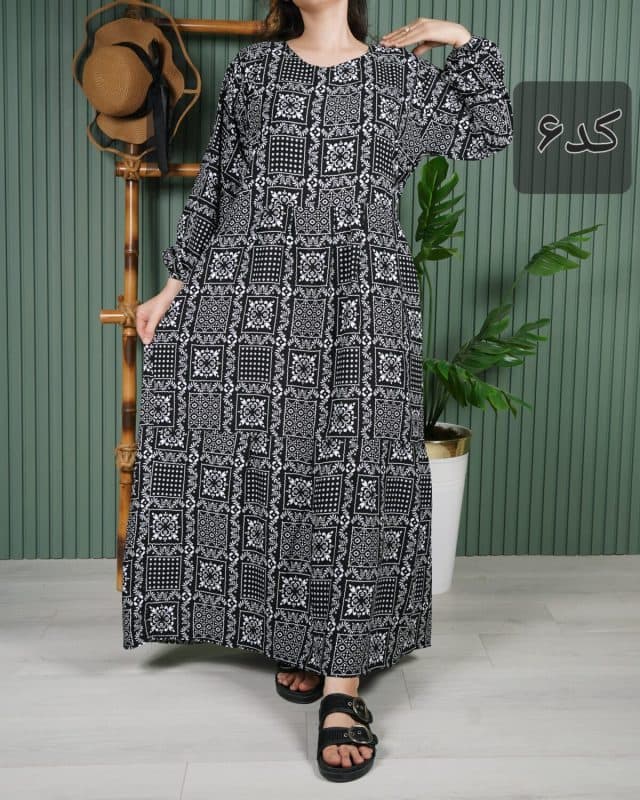 پیراهن زنانه خارجی طرح آیدا U7714 — تصویر ۳