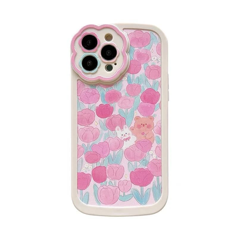 کاور طرح خرس باغ لاله برای گوشی موبایل اپل Iphone 13pro کد B8600