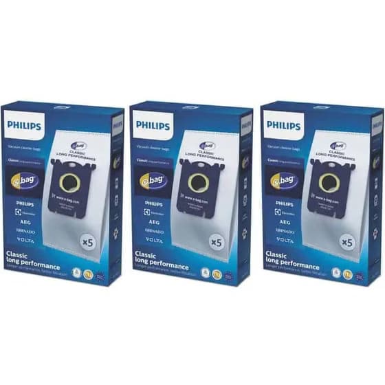 پاکت جاروبرقی مدل 1032 سه بسته 5 عددی مناسب برای جاروبرقی های فیلیپس و الکترولوکس کدB8431