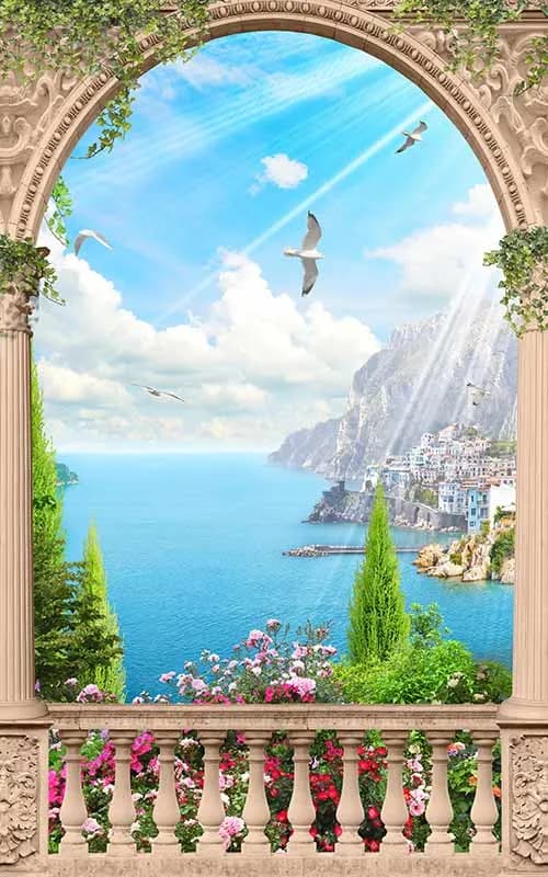 پوستر دیواری تراس کوهستانی — تصویر ۲