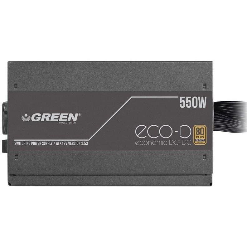 منبع تغذیه کامپیوتر گرین GP550A-ECO D 80 Plus Bronze توان 550 وات — تصویر ۴