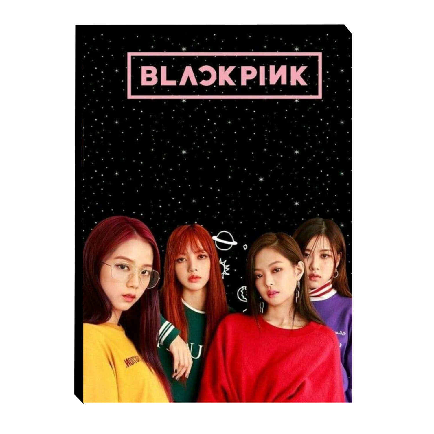 تابلو شاسی چوبی طرح BLACK PINK کد 58