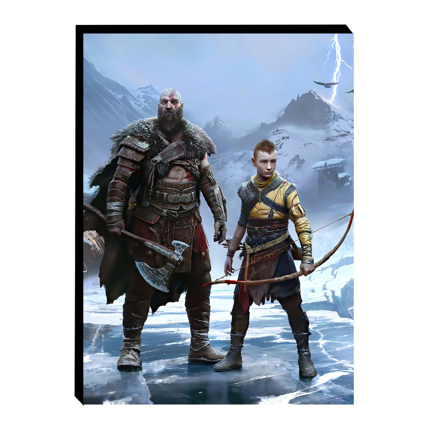 تابلو شاسی چوبی طرح god of war کد 546