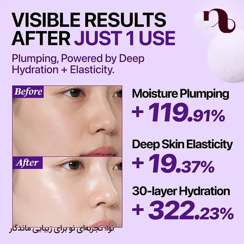 ماسک حبابی نامبوزین شماره ۹+ مدل NAD+ PDRN Plumping Glow Bubble Mask حجم 85 میل — تصویر ۲