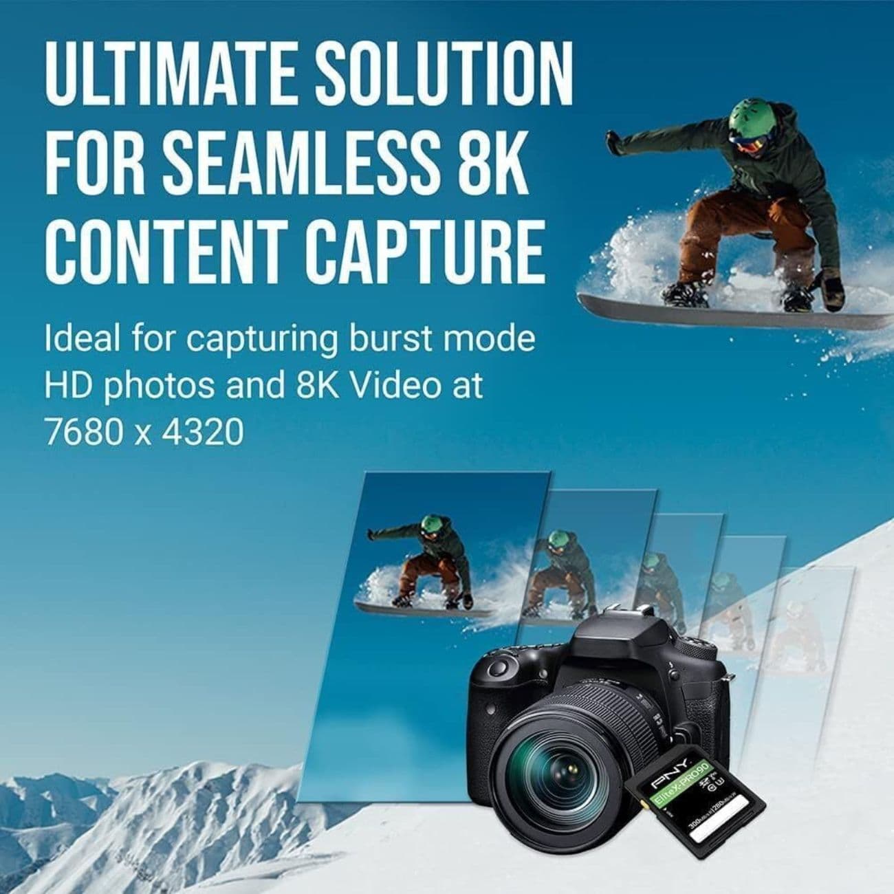کارت حافظه PNY 256GB 300MB V90 EliteX-PRO90 UHS-II SDXC Memory Card — تصویر ۲