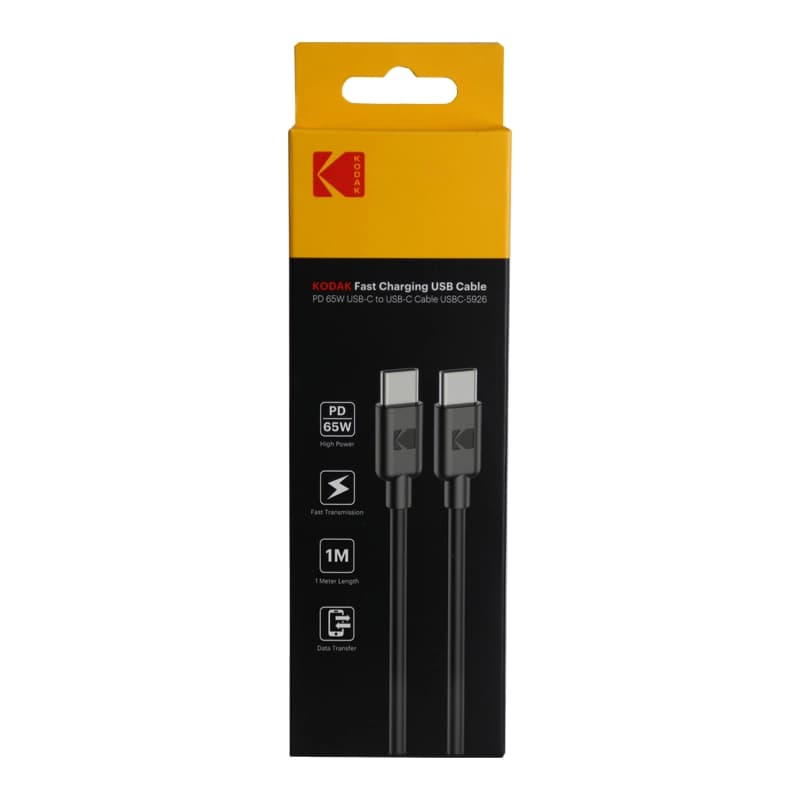 کابل دو سر تایپ سی فست شارژ 65 وات کداک USBC-5926 طول 1 متر