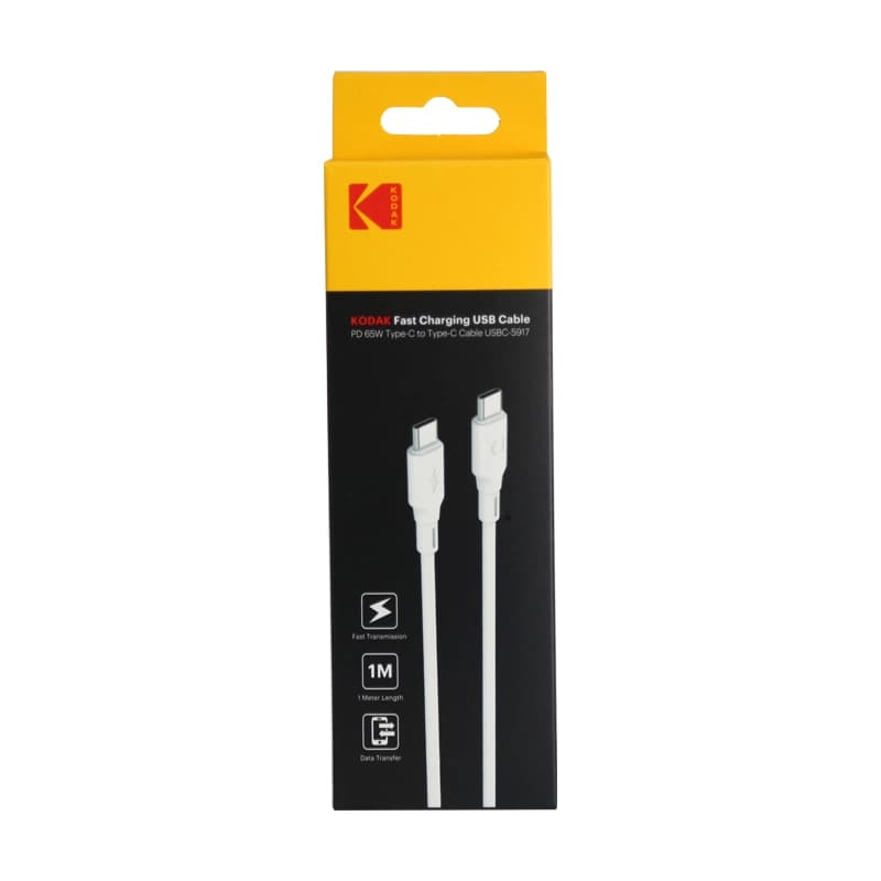 کابل دو سر تایپ سی فست شارژ 65 وات کداک USBC-5917 طول 1 متر
