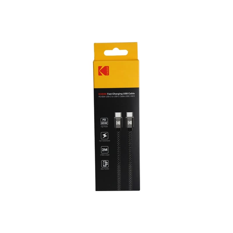 کابل دو سر تایپ سی فست شارژ 65 وات کداک USBC-5923 طول 2 متر
