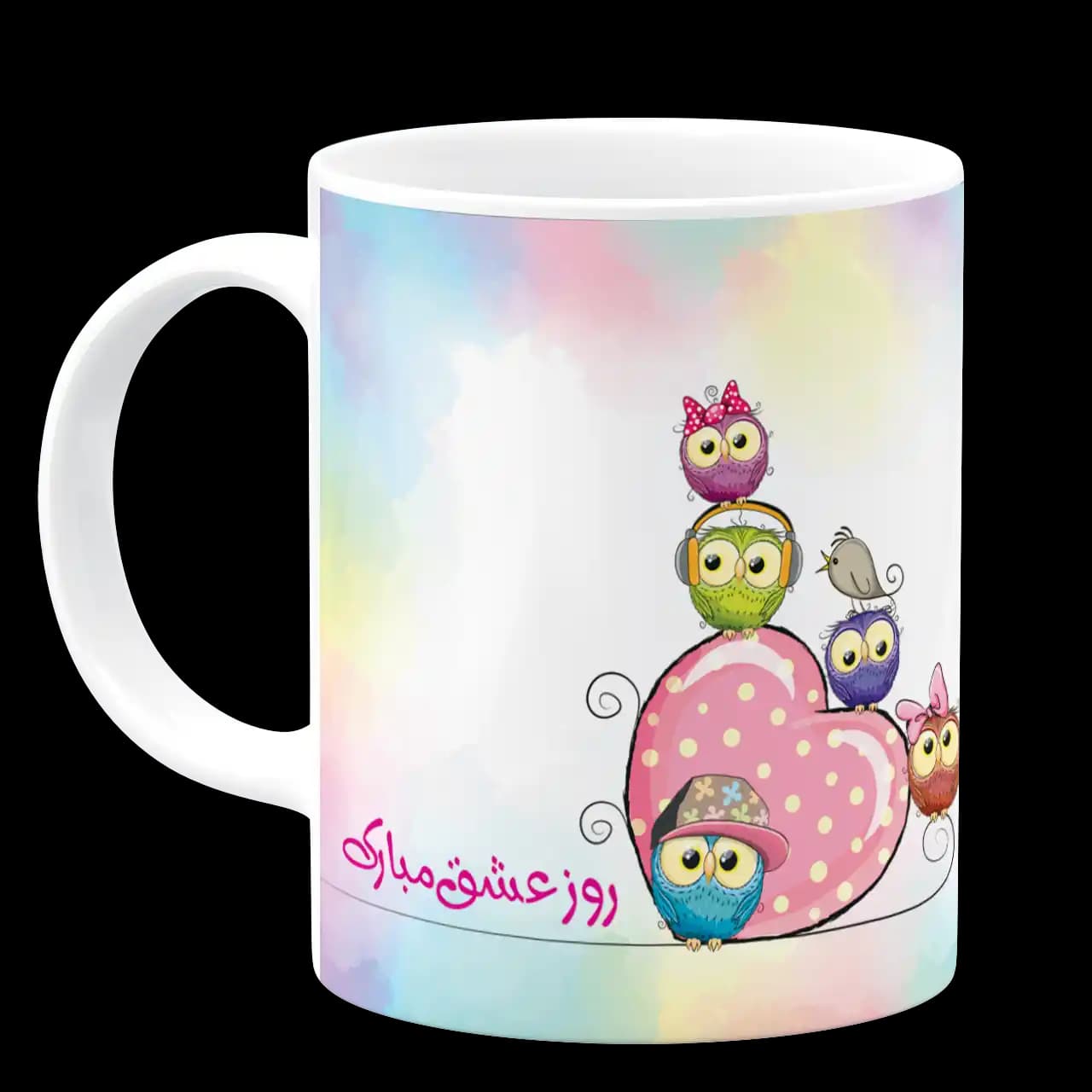 ماگ روز عشق مبارک مدل AH 53 — تصویر ۲