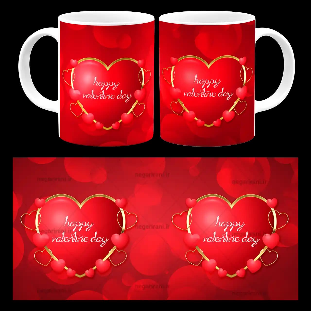 ماگ Happy valentine day مدل AH 31