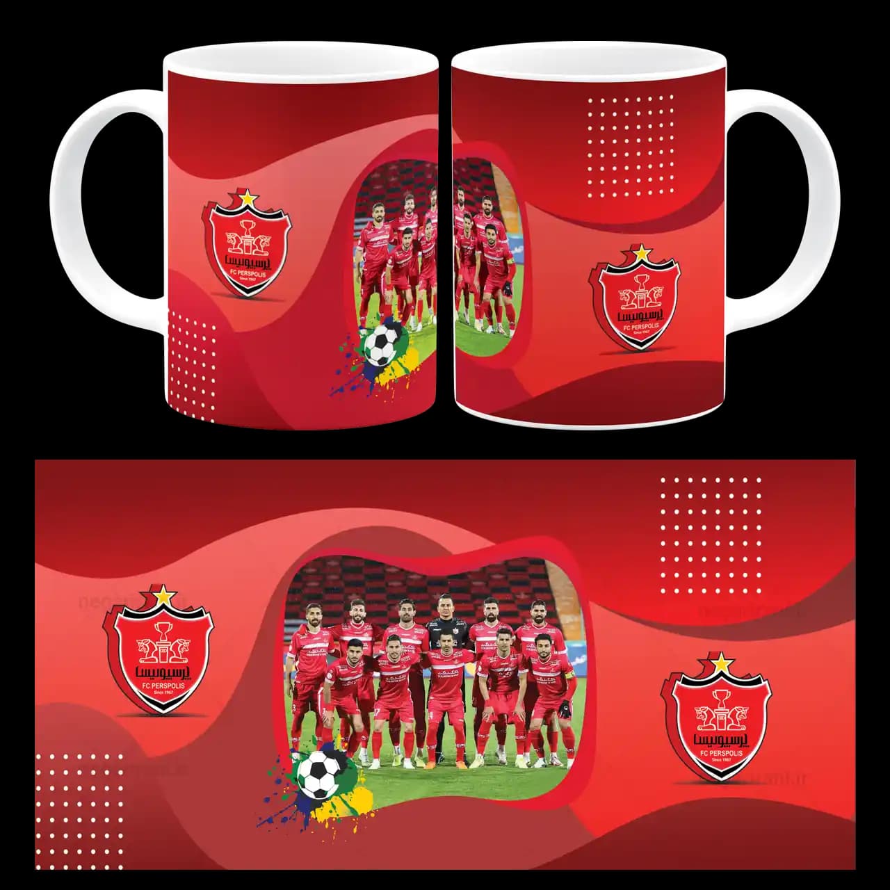 ماگ تیم فوتبال پرسپولیس مدل B 8