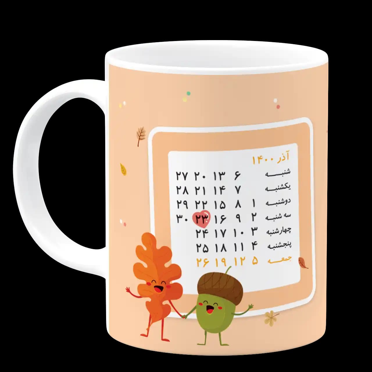 ماگ آذر (عکسدار و تقویم دار) مدل AV 131 — تصویر ۲