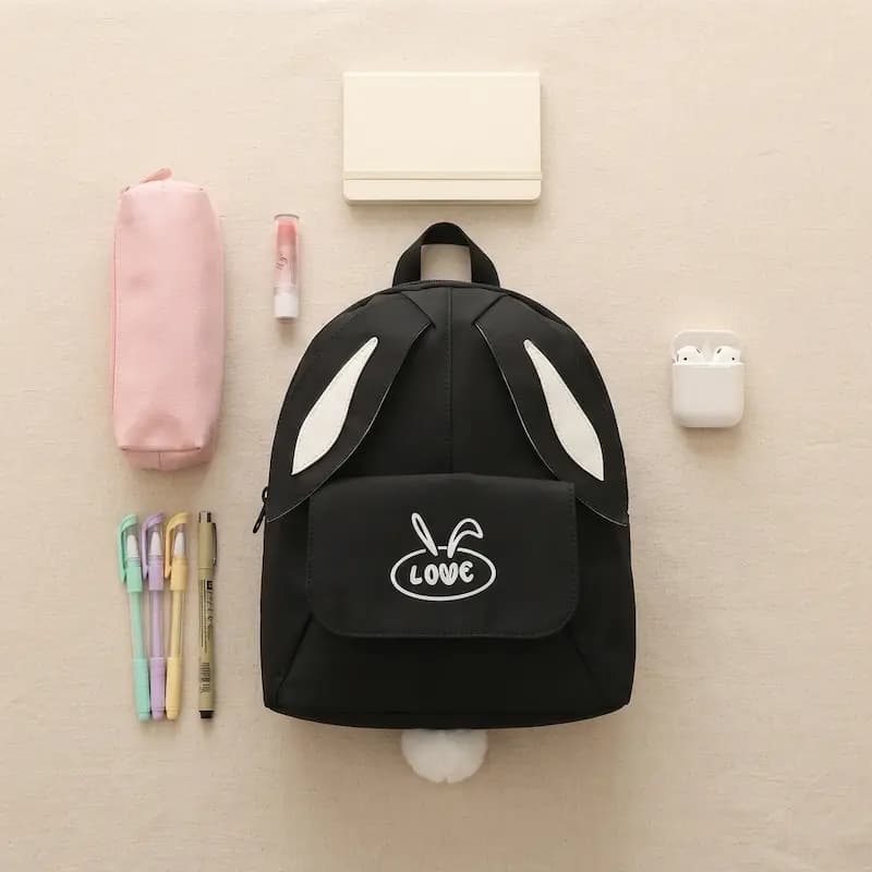 کوله پشتی مدل خرگوشی مشکی فانتزی کد 10265 — تصویر ۲