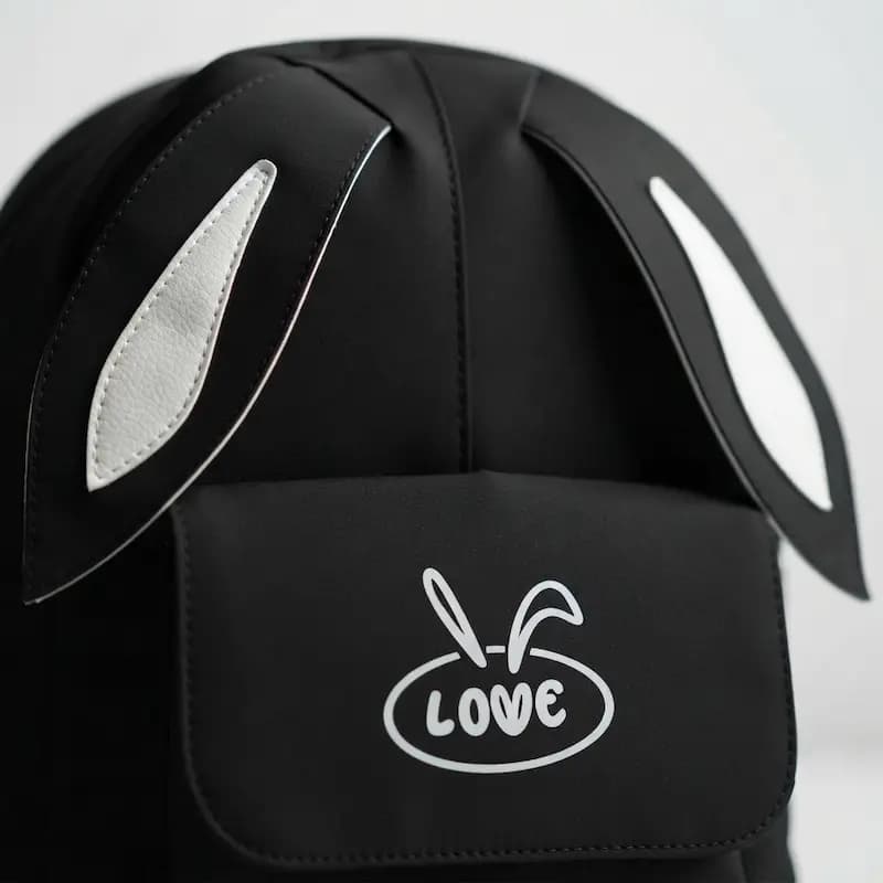 کوله پشتی مدل خرگوشی مشکی فانتزی کد 10265 — تصویر ۳