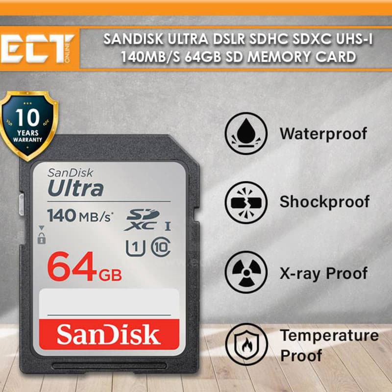 کارت حافظه سندیسک SanDisk Ultra UHS-I U1 Class 10 SDXC 64GB 140MB/s — تصویر ۲