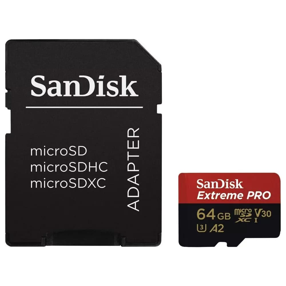 کارت حافظه microSDXC سن دیسک مدل Extreme PRO کلاس A2 استاندارد UHS-I U3 سرعت 200MBs ظرفیت 64 گیگابایت به همراه آداپتور SD — تصویر ۲