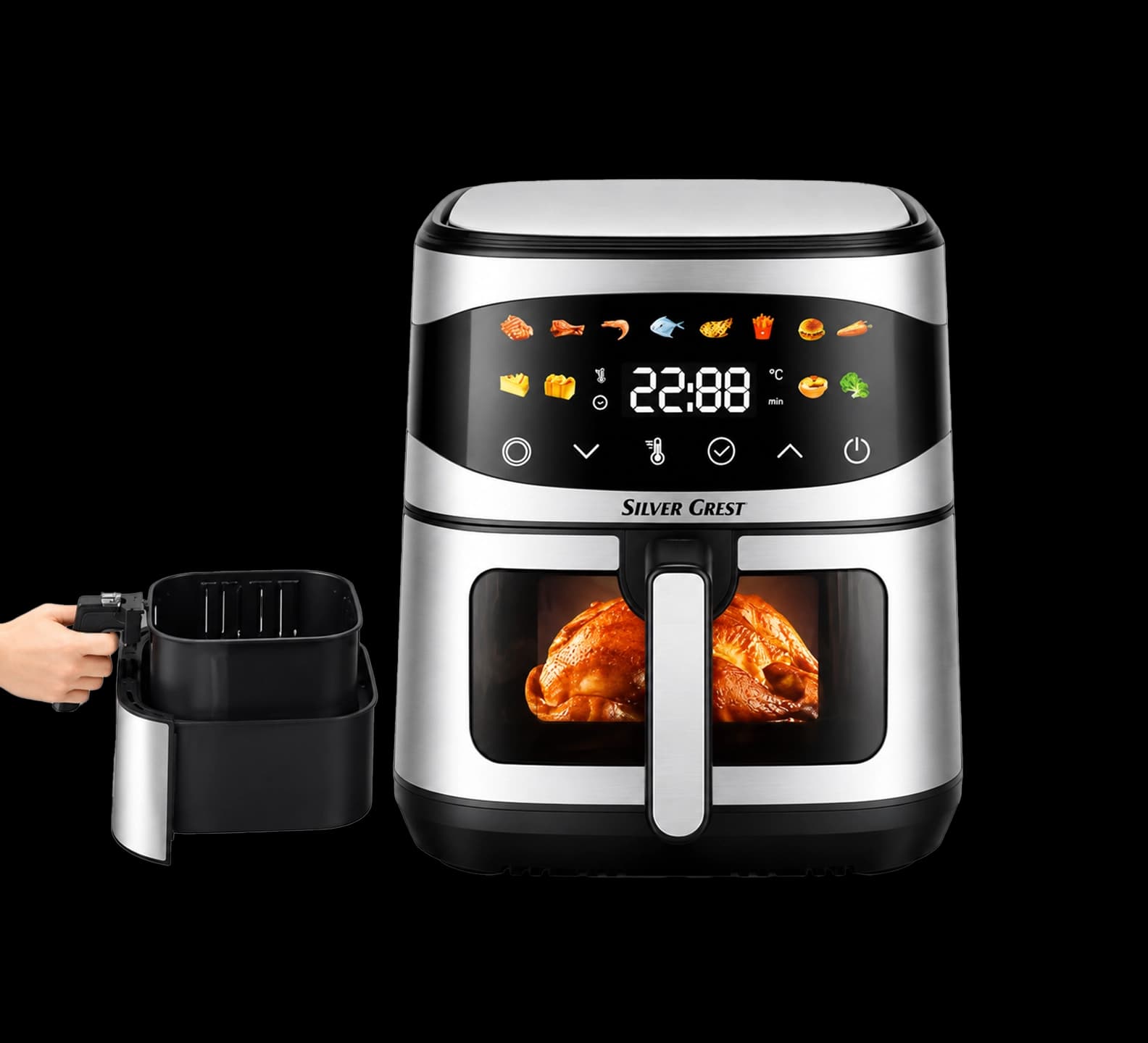 هواپز و سرخ کن بدون روغن سیلور کرست SG-6394-GD