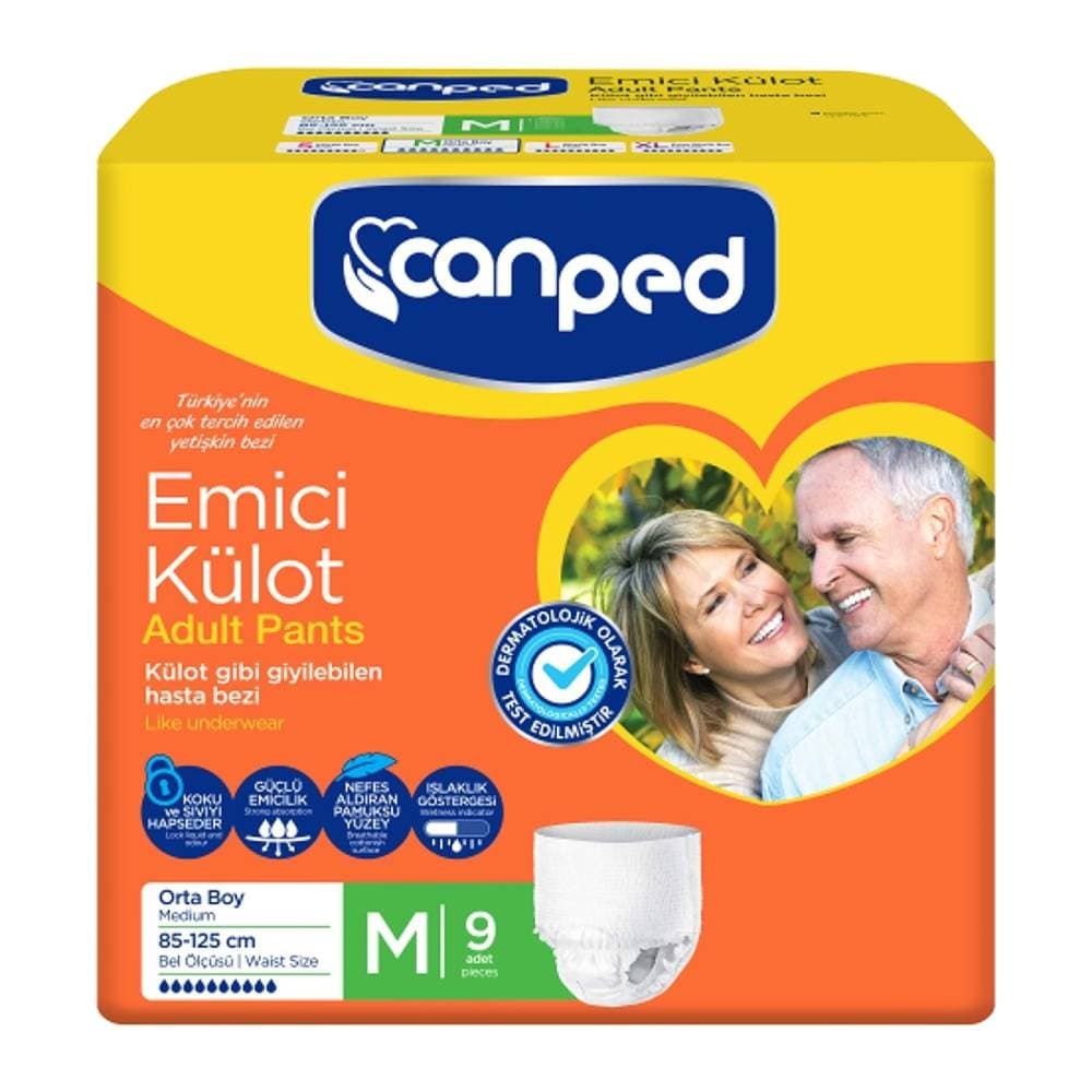 پوشک بزرگسال جان پد شورتی متوسط 9 تایی canped medium