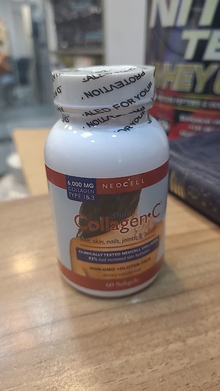 کپسول کلاژن + ویتامین C نئوسل 6000 میلی‌گرم 120 عددی اصل | NeoCell Collagen + C 6000mg 120 Caplets