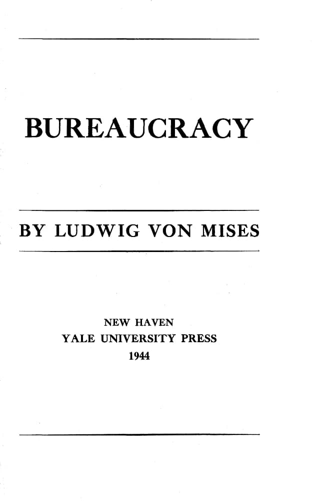 کتاب Bureaucracy (دیوانسالاری) PDF | لودویگ فون میزس