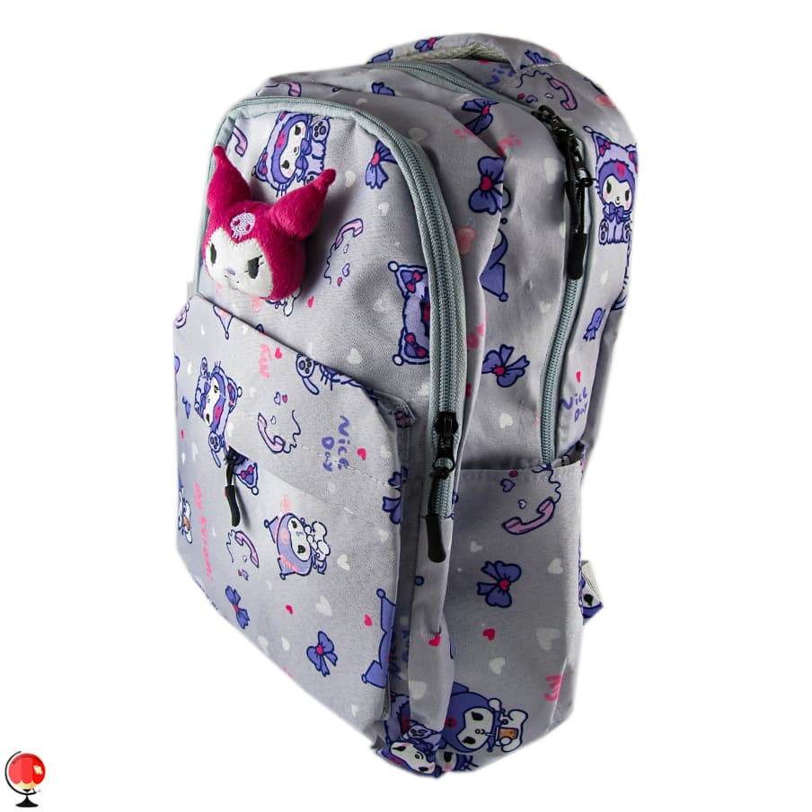 کوله پشتی دخترانه کرومی با جامدادی — تصویر ۴