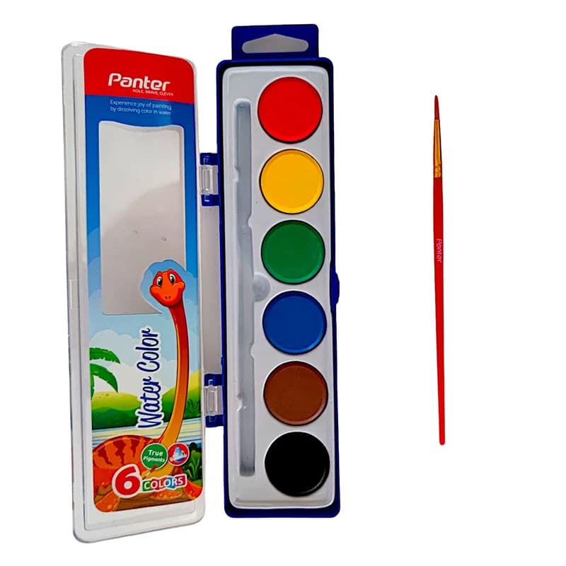 آبرنگ 6 رنگ پنتر Panter کد PWC105 — تصویر ۲