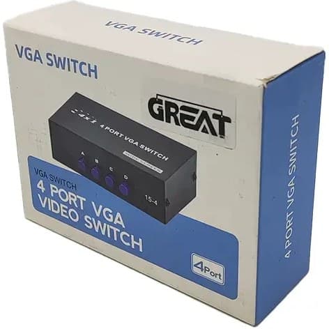 سوییچ VGA چهار پورت مدل VGA-15-4 | خرید و