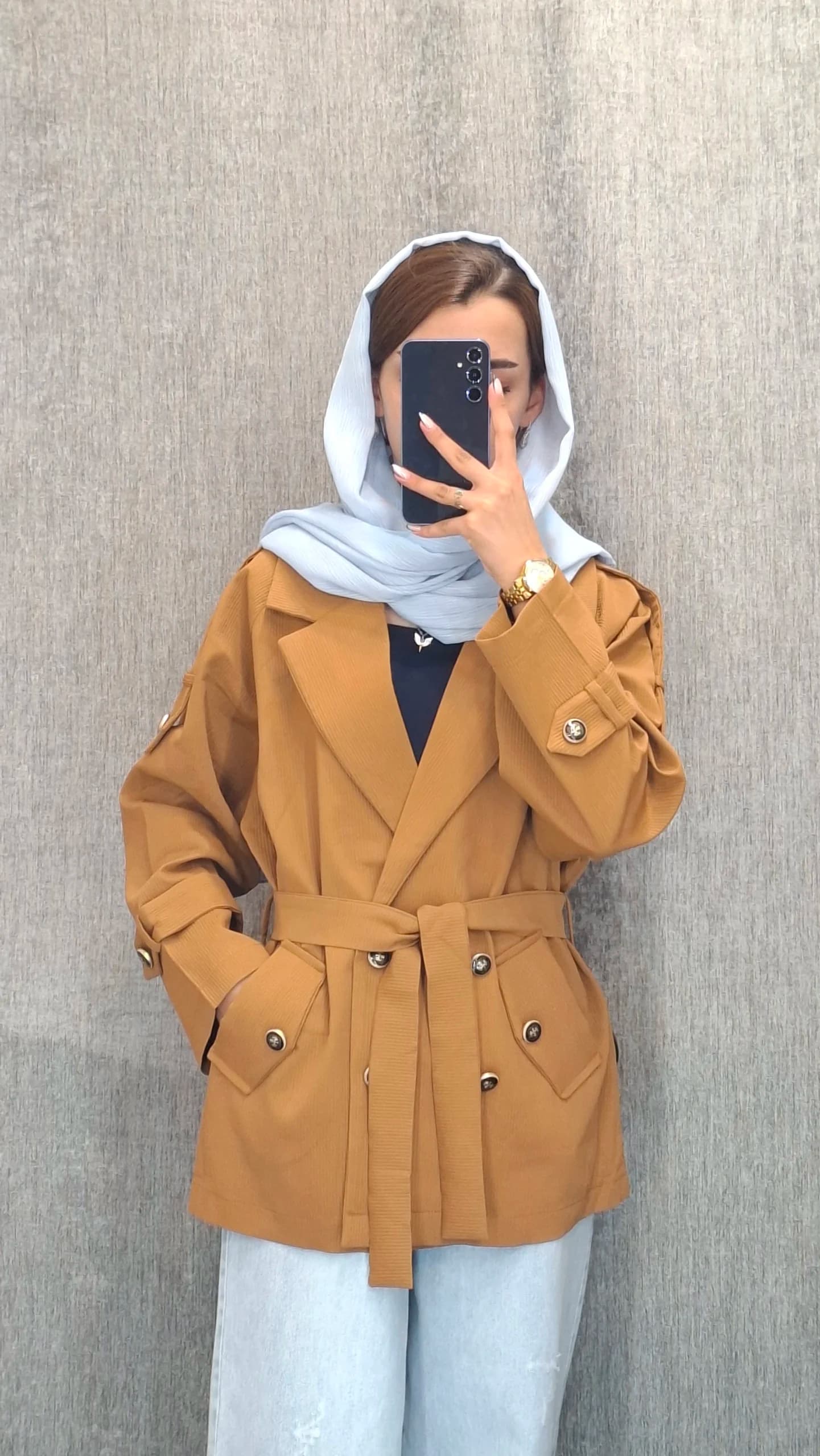 مانتو بارونی کبریتی(زنانه) — تصویر ۲