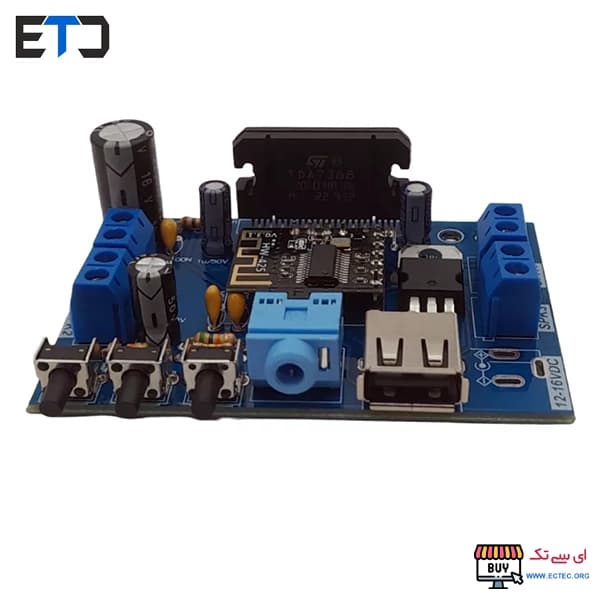 آمپلی فایر بلوتوث دار 12 ولت TDA7388 4*45W استریو 180 وات — تصویر ۳