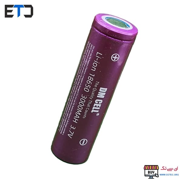 باتری 18650 سرتخت قابل شارژ 10C-3000Mah برند DM CELL — تصویر ۲