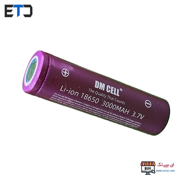 باتری 18650 سرتخت قابل شارژ 10C-3000Mah برند DM CELL — تصویر ۵