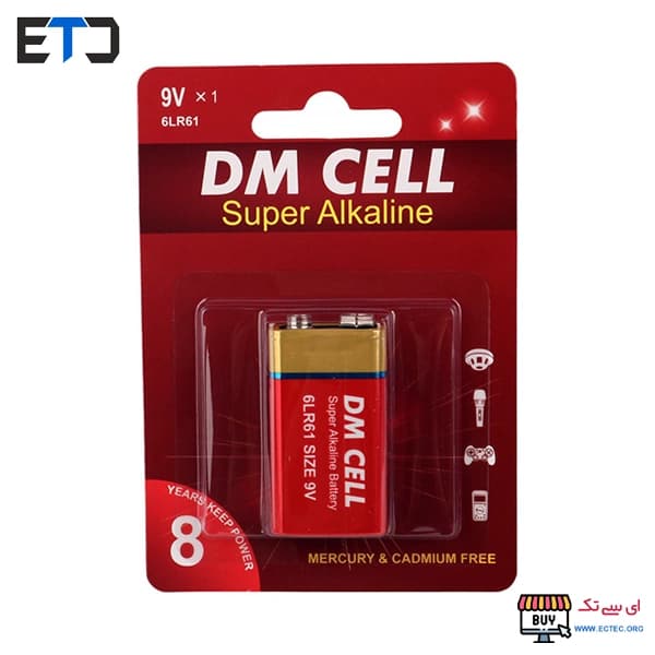 باتری کتابی سوپر آلکالاین 9 ولت DM CELL