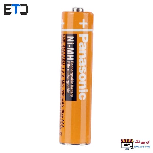 باتری تلفن پاناسونیک دوتایی نیم قلمی شارژی HHR-3MRT/2BM — تصویر ۵