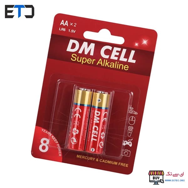 باتری قلمی سوپر آلکالاین DM CELL | کارت 2 عددی | AA — تصویر ۲