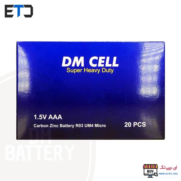 باتری نیم قلمی DM CELL | کارت 2 عددی | AAA — تصویر ۶