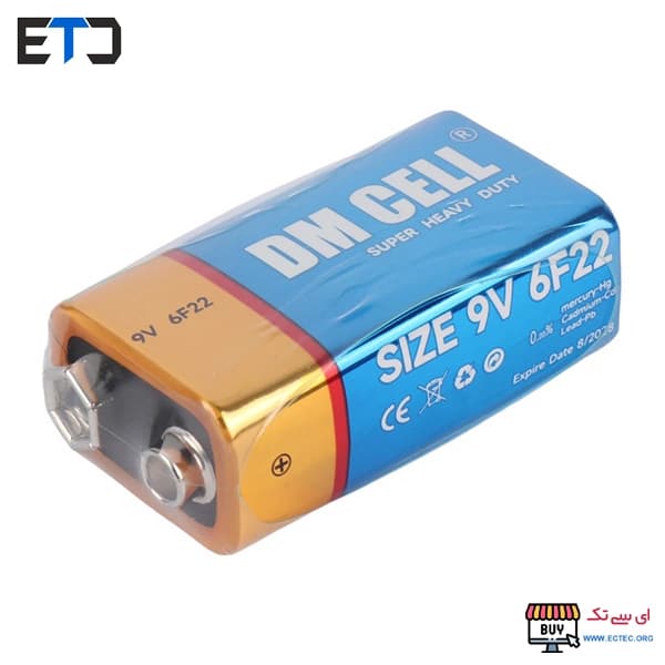 باتری کتابی 9 ولت DM CELL کارتی Super Heavy Duty — تصویر ۶