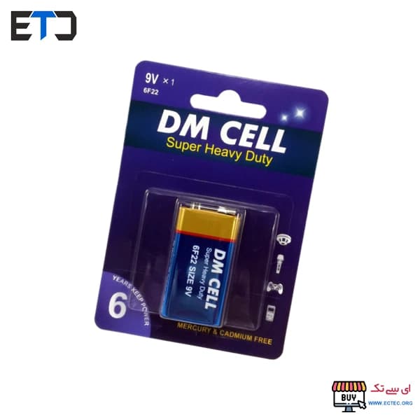 باتری کتابی 9 ولت DM CELL کارتی Super Heavy Duty — تصویر ۲