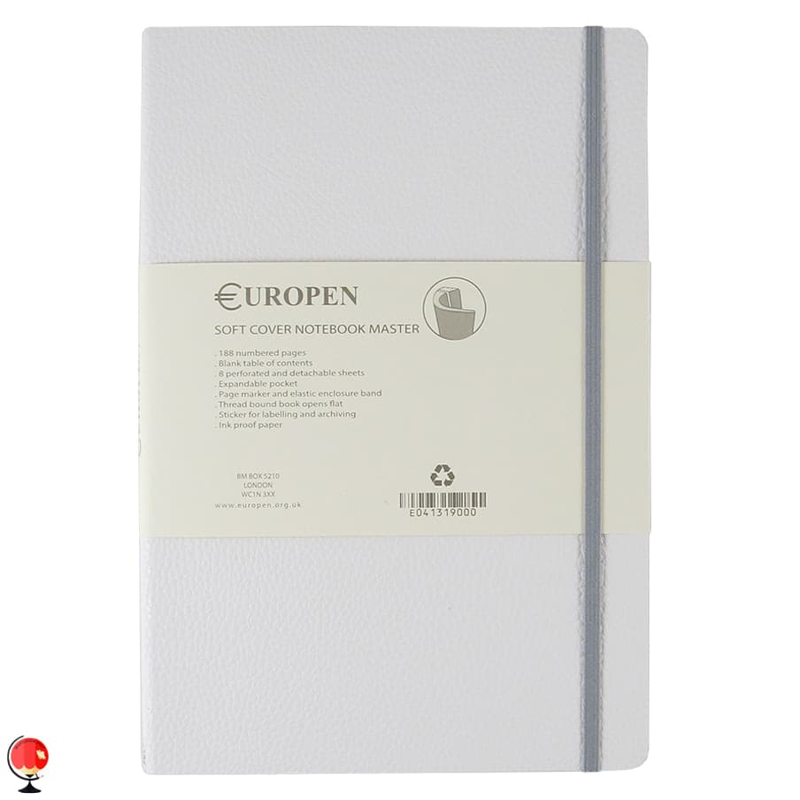 دفتر یوروپن مدل Soft Cover Master رنگ سفید