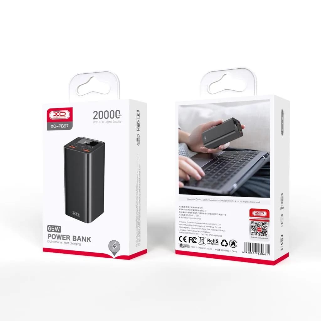 پاوربانک ایکس او مدلXO PB97 ظرفیت 20000 میلی آمپر ساعت — تصویر ۵