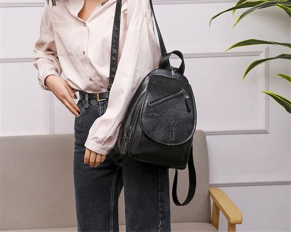کوله پشتی چرم طبیعی مدل Back Pack 35 | سیلوا چرم — تصویر ۲