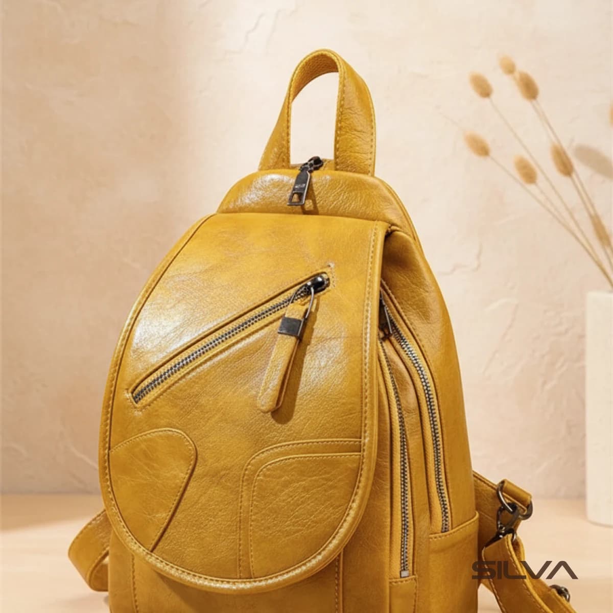 کوله پشتی چرم طبیعی مدل Back Pack 35 | سیلوا چرم