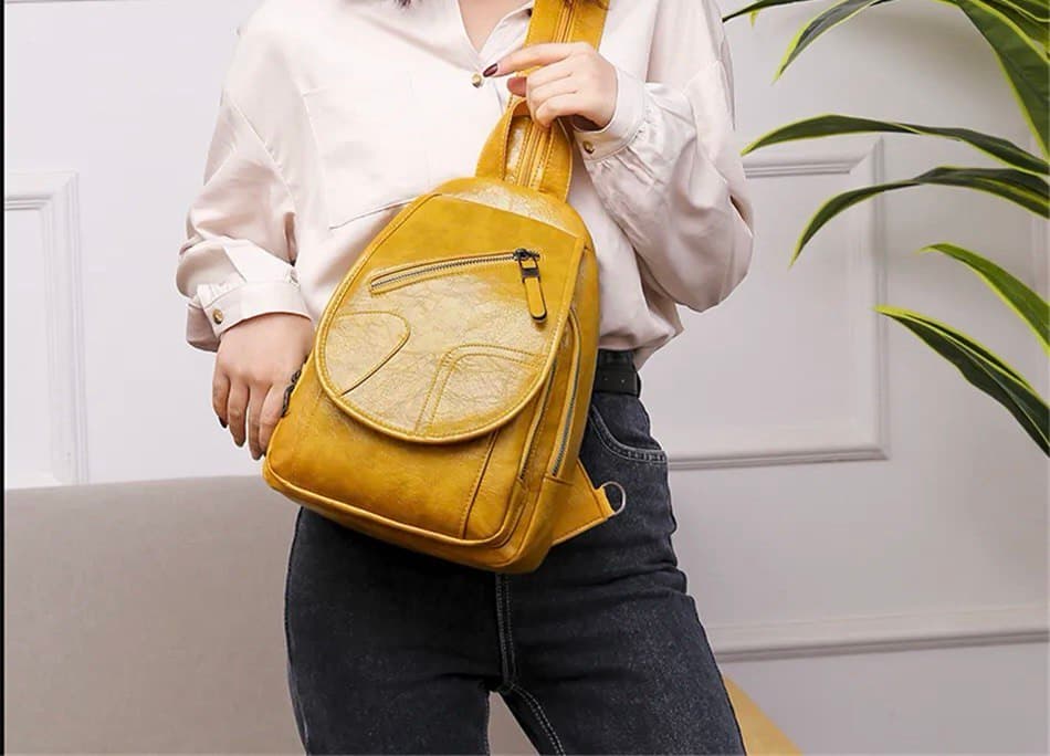 کوله پشتی چرم طبیعی مدل Back Pack 35 | سیلوا چرم — تصویر ۷