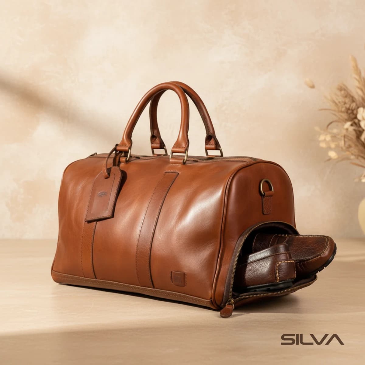 ساک مسافرتی چرم طبیعی مدل Travel Bag 33 | سیلوا چرم