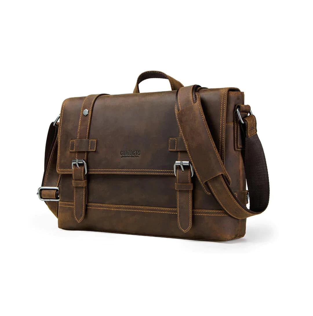 کیف لپ تاپ چرم طبیعی مدل Laptop Bag 39 | سیلوا چرم — تصویر ۲