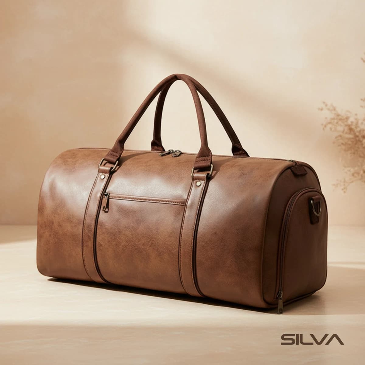 ساک مسافرتی چرم طبیعی مدل Travel Bag 32 | سیلوا چرم